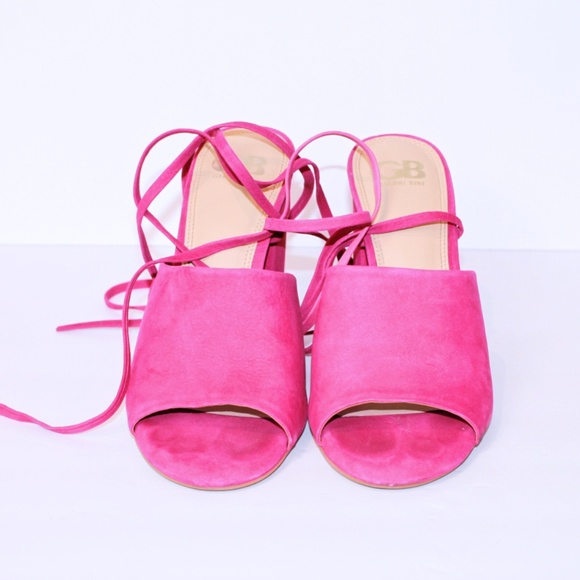 Gianni Bini Kat Kall Magenta Suede Heels Size (8.5) - Picture 4 of 8